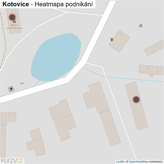 Mapa Kotovice - Firmy v obci.