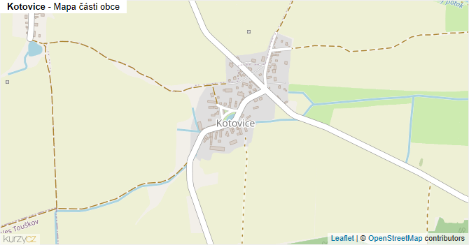Kotovice - mapa části obce