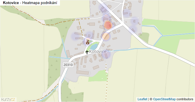 Kotovice - mapa podnikání