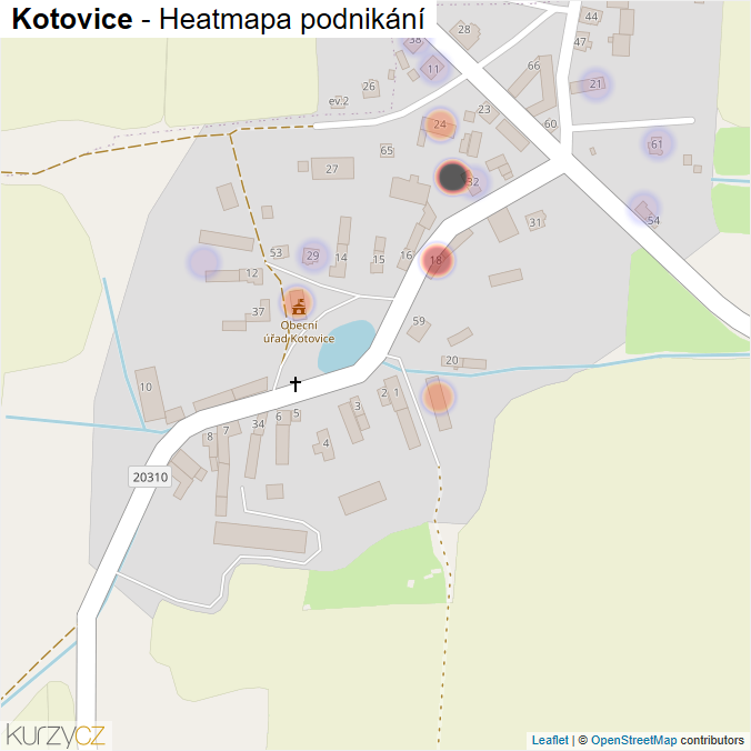 Mapa Kotovice - Firmy v části obce.