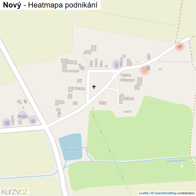 Mapa Nový - Firmy v části obce.