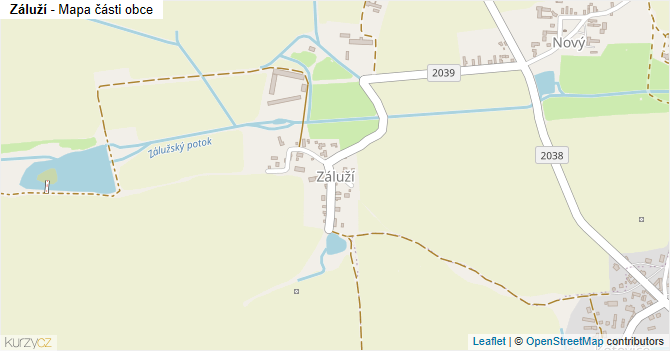 Záluží - mapa části obce