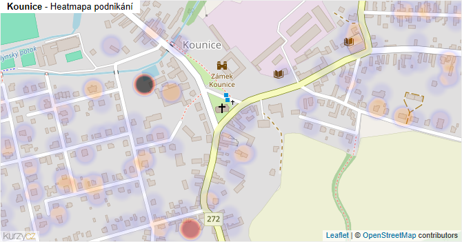 Kounice - mapa podnikání