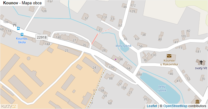 Kounov - mapa obce