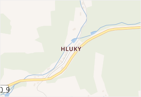 Hluky v obci Kounov - mapa části obce