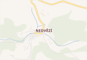 Nedvězí v obci Kounov - mapa části obce