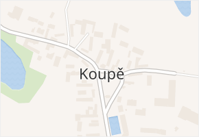 Koupě v obci Koupě - mapa části obce