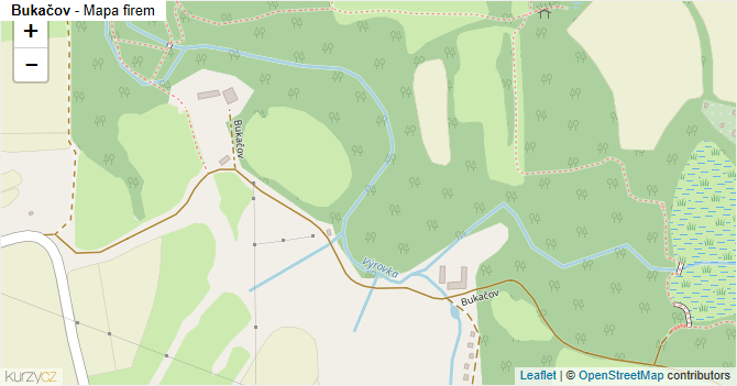 Bukačov - mapa firem