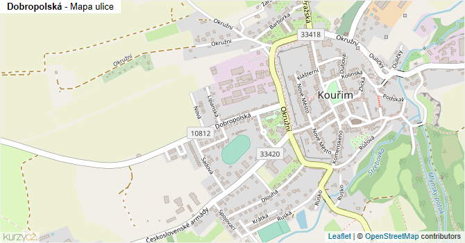 Dobropolská - mapa ulice