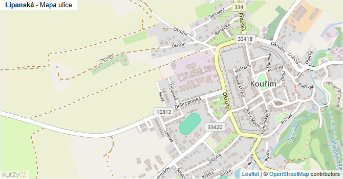 Lipanská - mapa ulice
