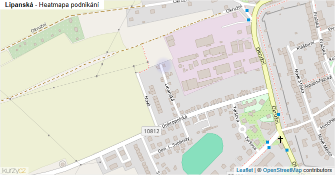 Lipanská - mapa podnikání