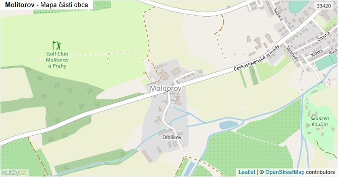 Molitorov - mapa části obce