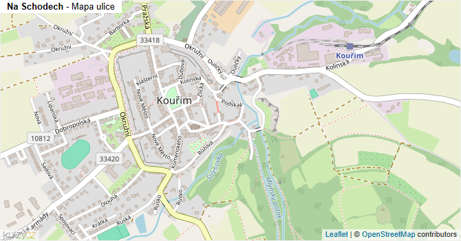 Na Schodech - mapa ulice