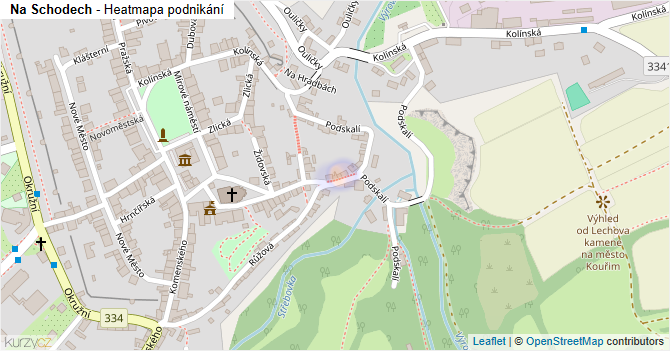 Na Schodech - mapa podnikání