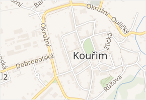 Novoměstská v obci Kouřim - mapa ulice