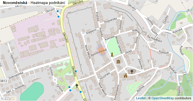 Novoměstská - mapa podnikání