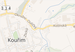 Ouličky v obci Kouřim - mapa ulice