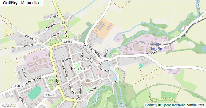 Ouličky - mapa ulice
