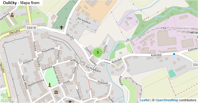 Ouličky - mapa firem