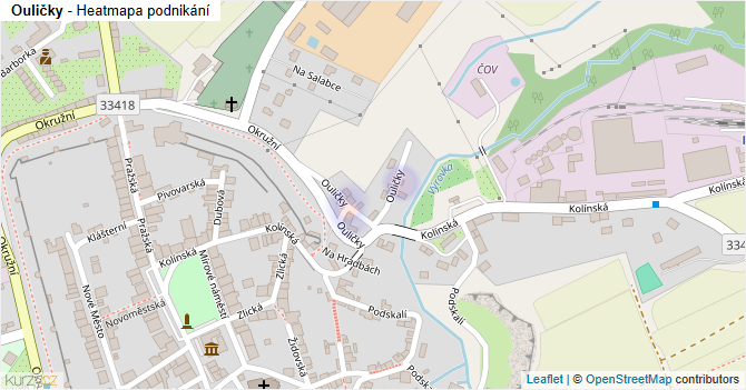 Ouličky - mapa podnikání