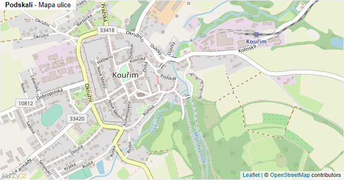 Podskalí - mapa ulice