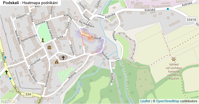 Podskalí - mapa podnikání