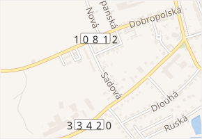 Sadová v obci Kouřim - mapa ulice