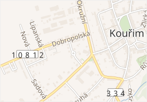 Tyršova v obci Kouřim - mapa ulice
