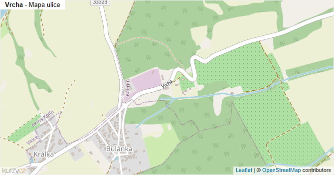 Vrcha - mapa ulice