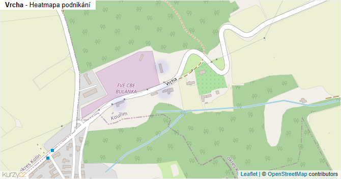 Vrcha - mapa podnikání