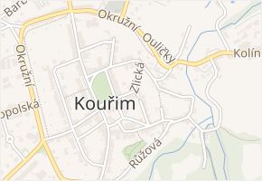Zlická v obci Kouřim - mapa ulice