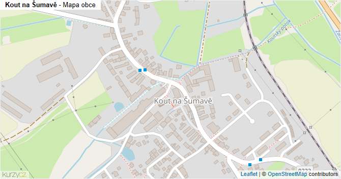 Kout na Šumavě - mapa obce
