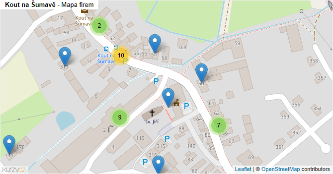 Kout na Šumavě - mapa firem