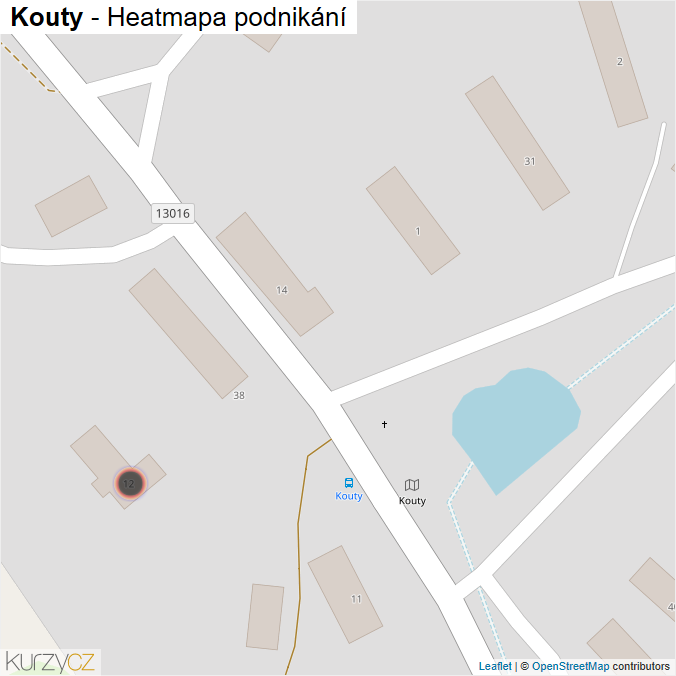 Mapa Kouty - Firmy v obci.