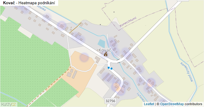 Kovač - mapa podnikání