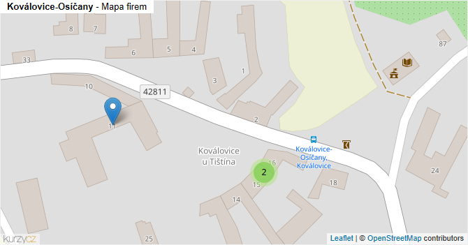 Koválovice-Osíčany - mapa firem