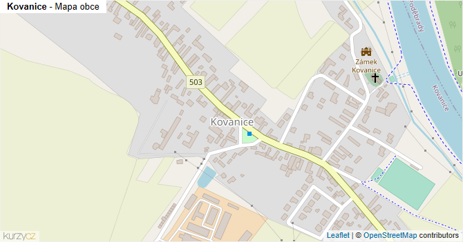 Kovanice - mapa obce