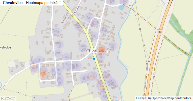 Chvalovice - mapa podnikání