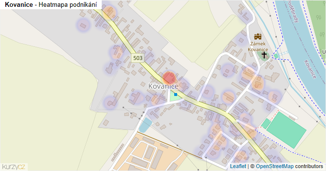 Kovanice - mapa podnikání