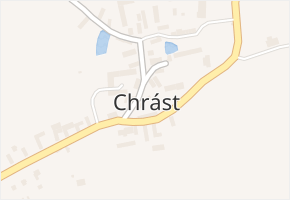 Chrást v obci Kovářov - mapa části obce