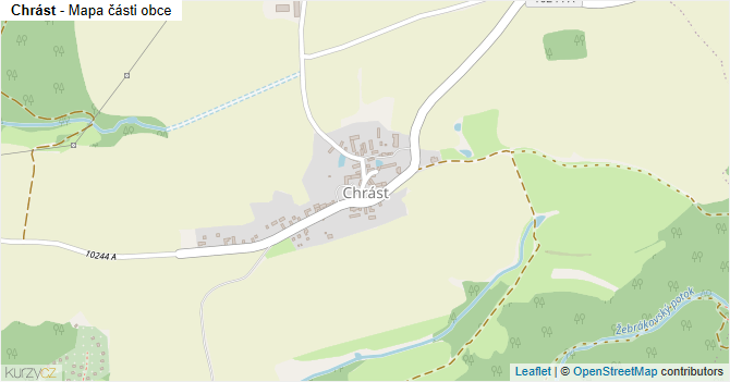 Chrást - mapa části obce