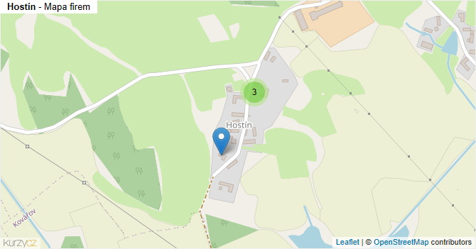 Hostín - mapa firem