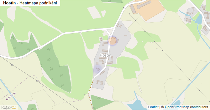 Hostín - mapa podnikání