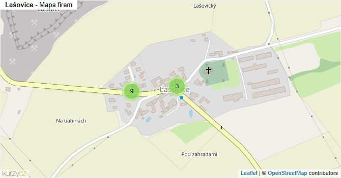 Lašovice - mapa firem
