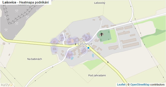 Lašovice - mapa podnikání