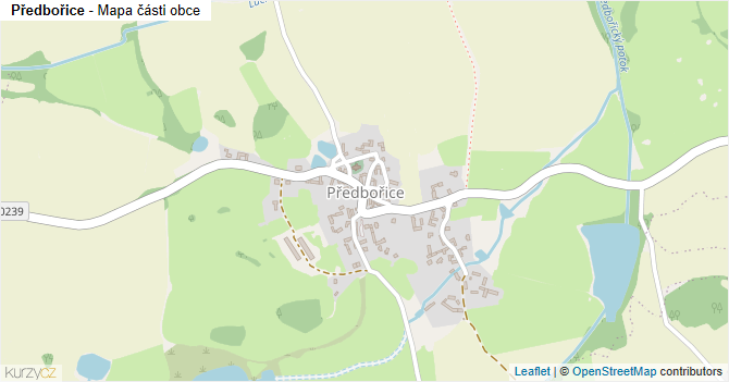 Předbořice - mapa části obce