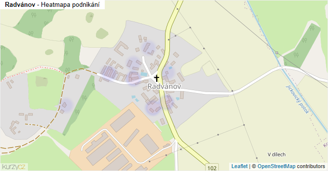 Radvánov - mapa podnikání