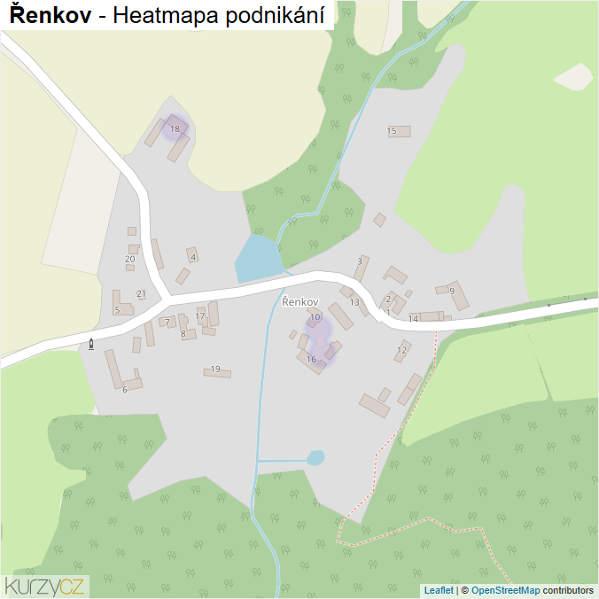 Mapa Řenkov - Firmy v části obce.