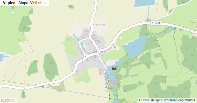 Vepice - mapa části obce