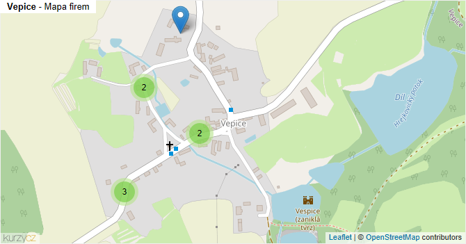 Vepice - mapa firem